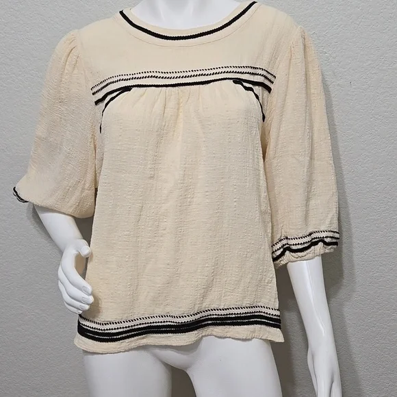 Bohme Valentino Cream Top Size M - Picture 2 of 11